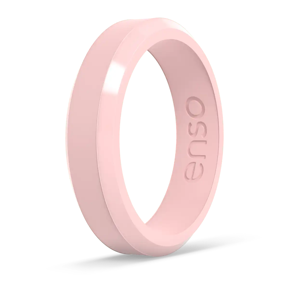 Thin Bevel Ring - Pink Sand