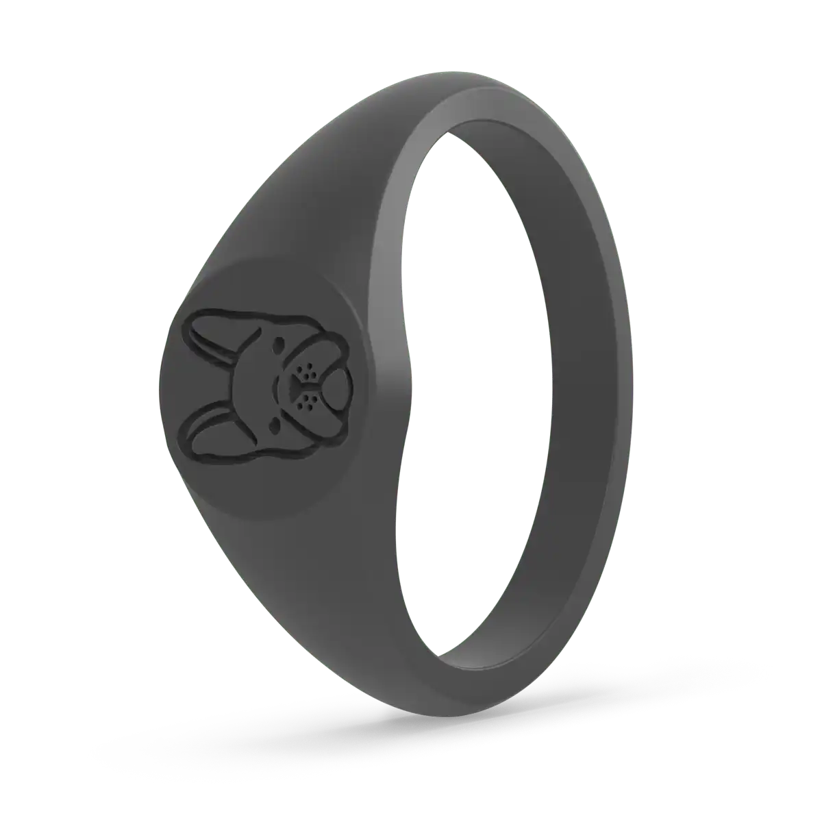 Frenchie Small Signet Ring