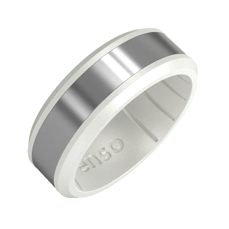 Axis Hybrid Ring - Pearl & Titanium