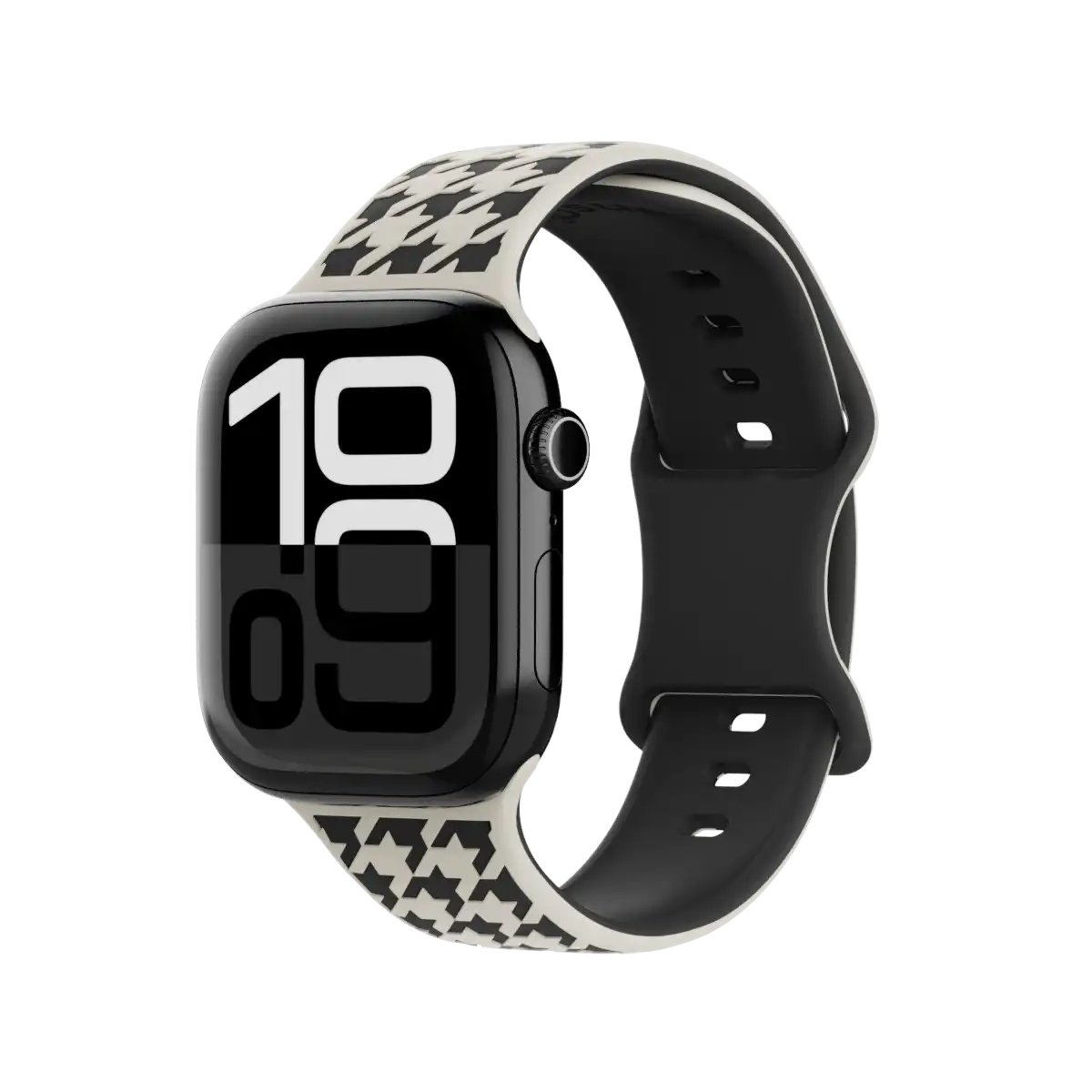Silicone Sport Apple Watch Band - Houndstooth