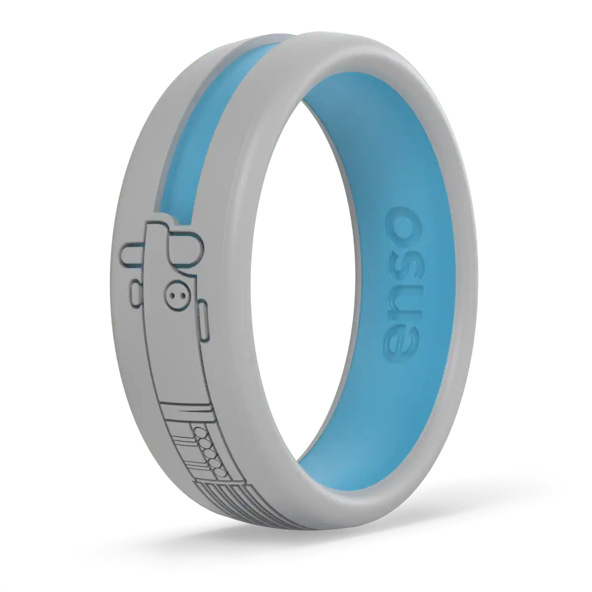 Skywalker™ Blue Lightsaber™ Star Wars™ Ring - Gray