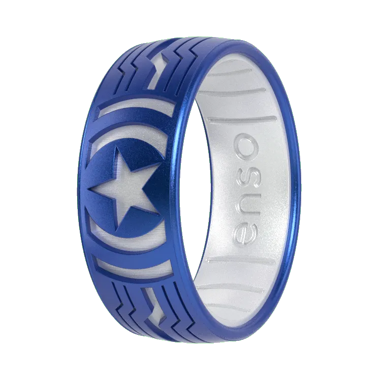 Cap's Shield Marvel Ring - Pearl