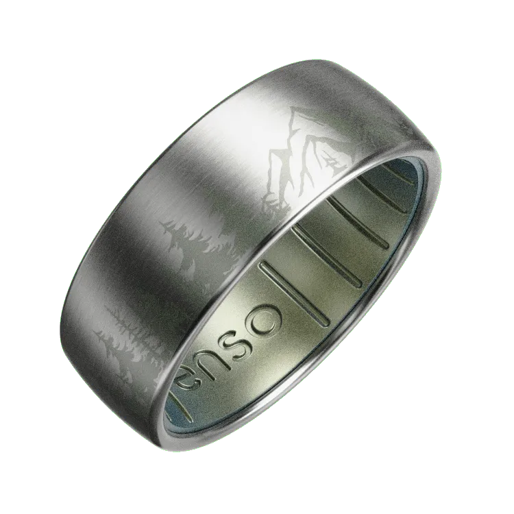 Peak Metal Hybrid Ring - Titanium & Volcanic Ash