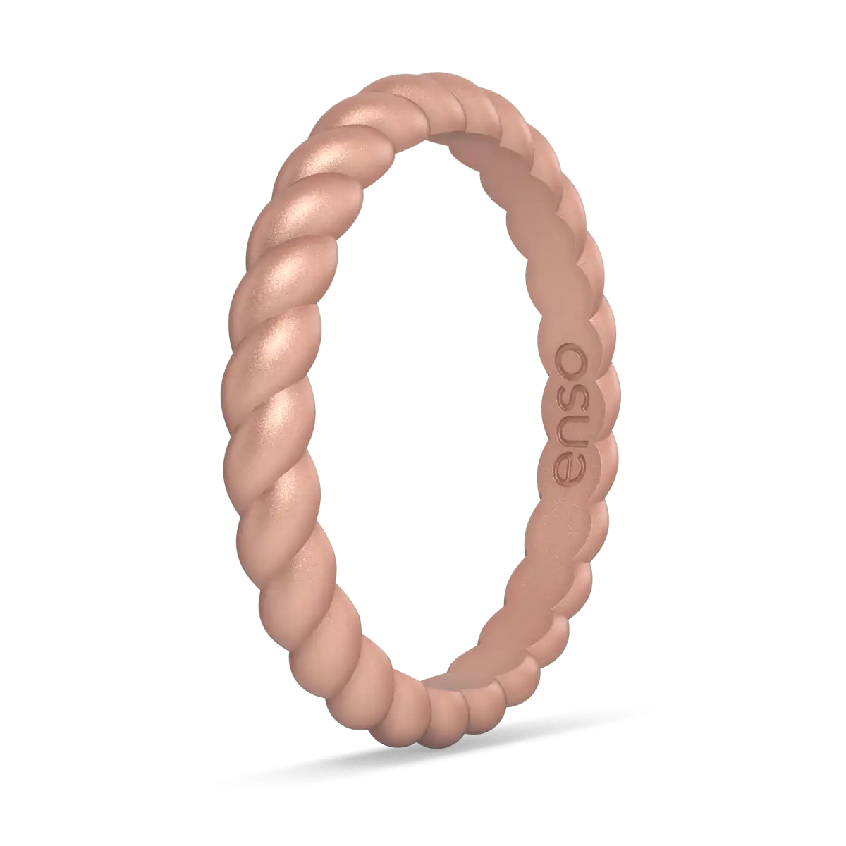 Braided Ring - Metallic Rose Gold
