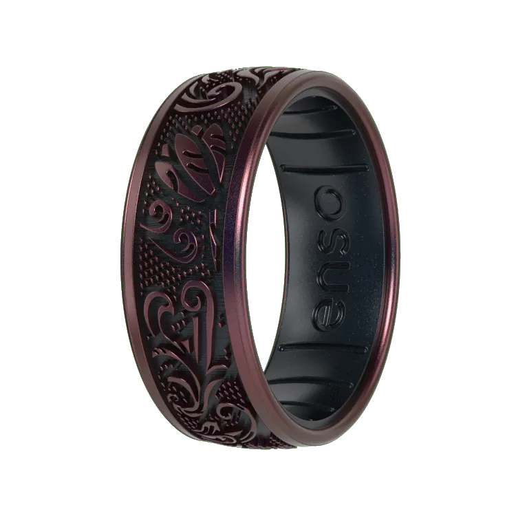 Floral Flourish Ring - Velvet Nightfall