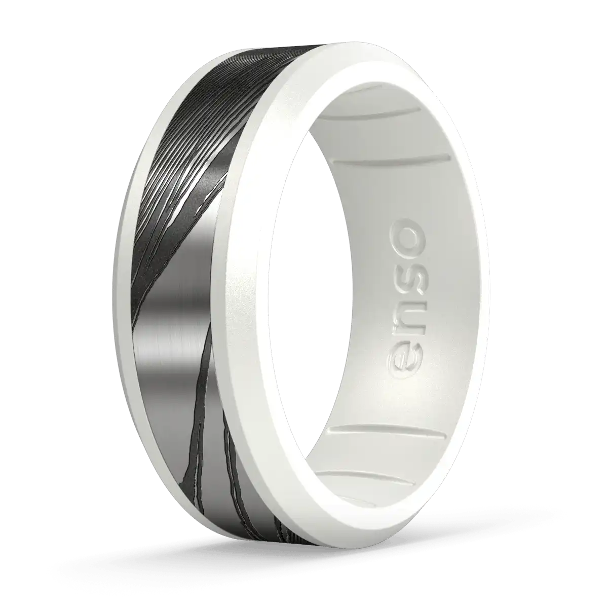 Axis Hybrid Ring - Pearl & Damascus