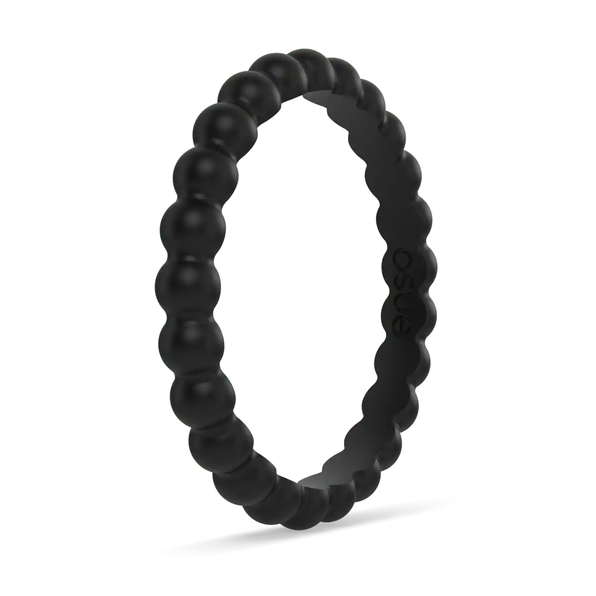 Beaded Ring - Obsidian