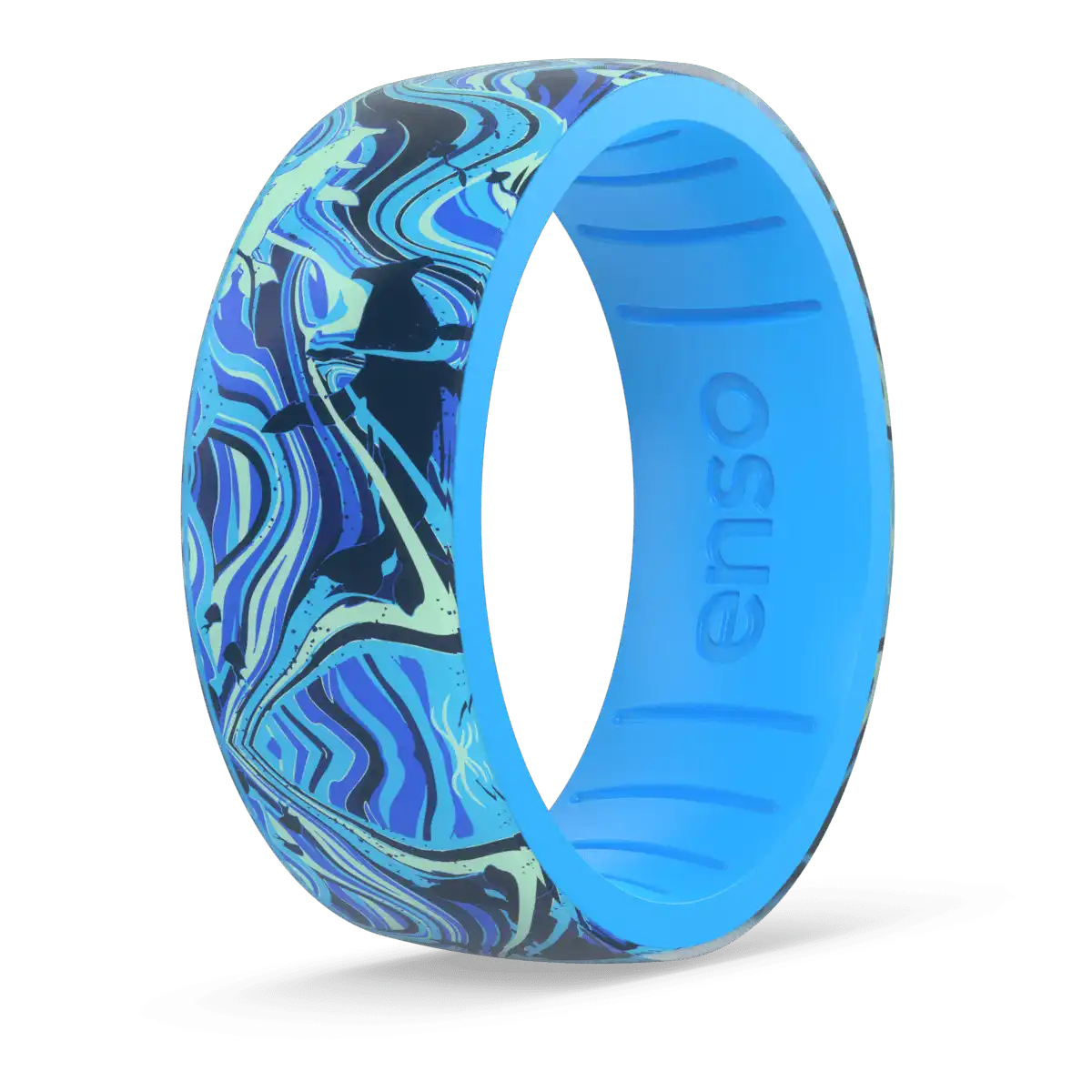 Water Connects All Things Avatar Ring - Aqua Blue