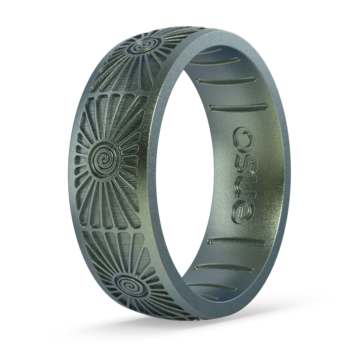 Sunburst Spiral Ring - Volcanic Ash