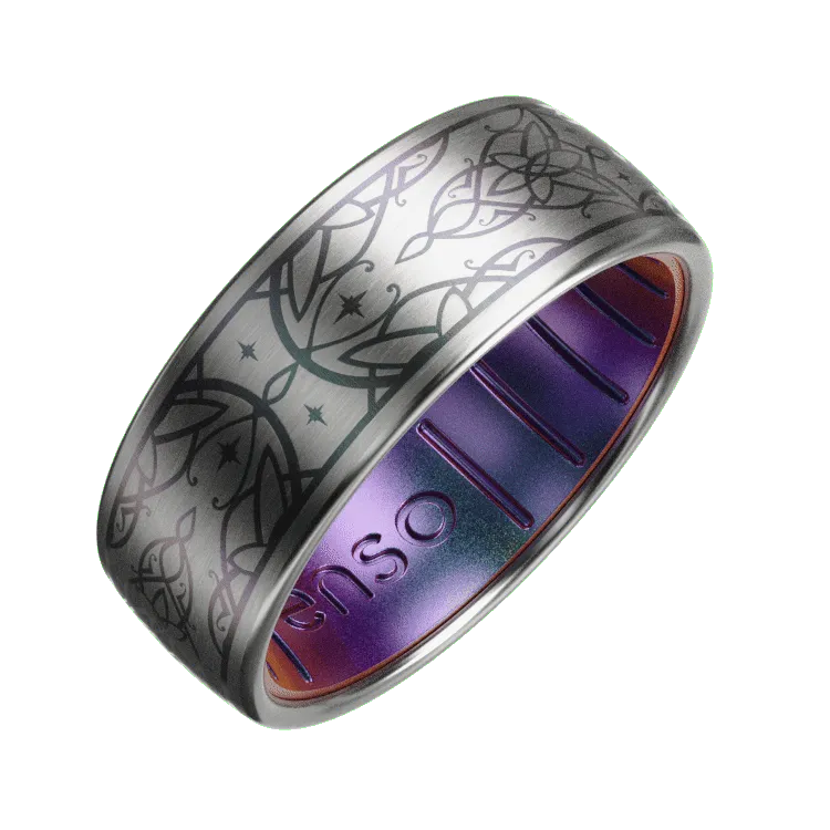 Arwen's Evenstar The Lord of the Rings Metal Hybrid Ring - Purple