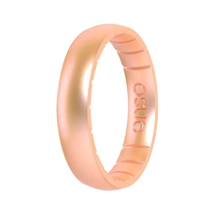 Thin Aura Ring - Peachglow