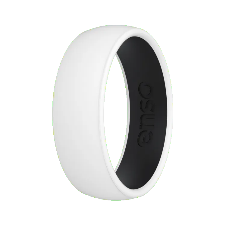 Dualtone Ring - White & Obsidian