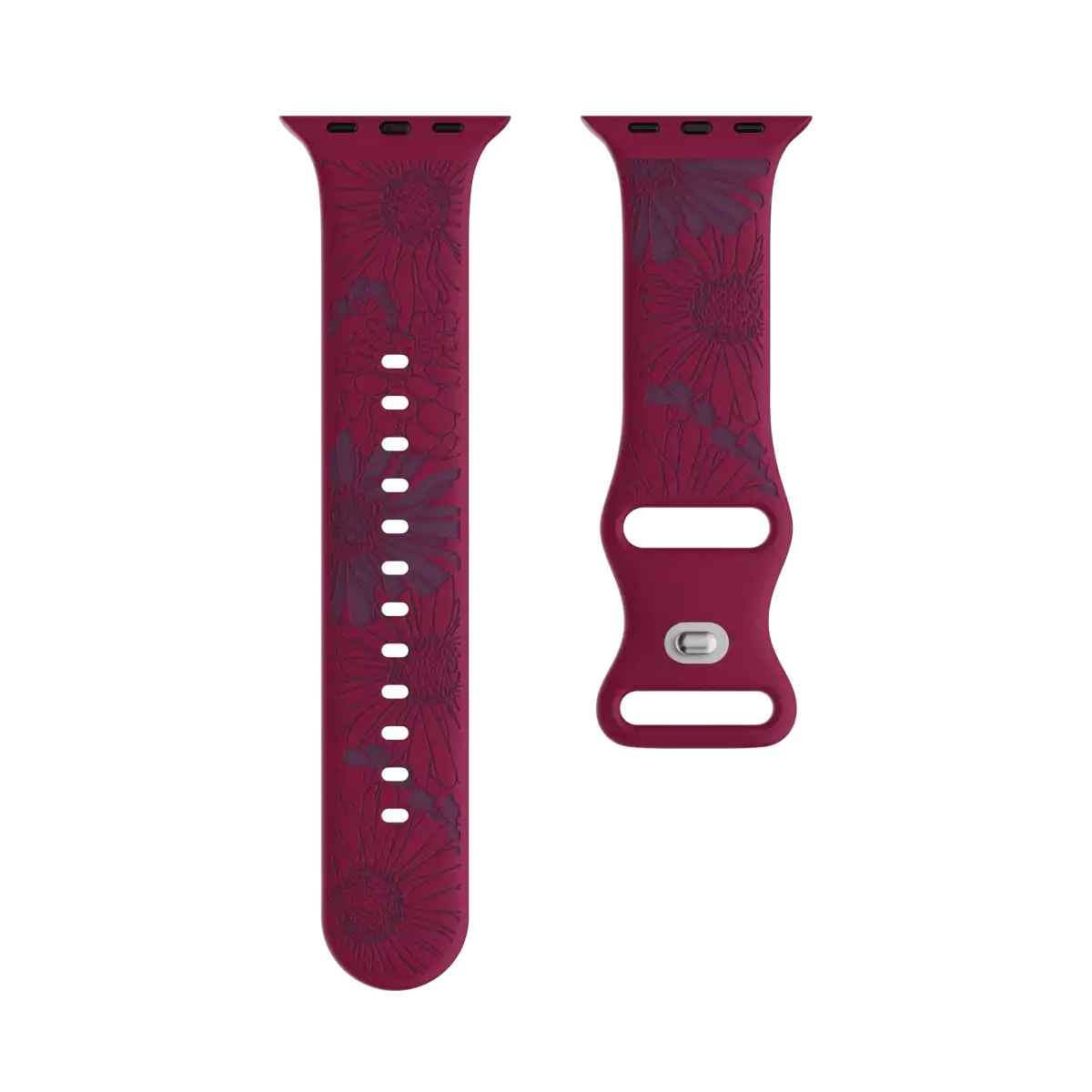 Silicone Sport Apple Watch Band - Fall Floral