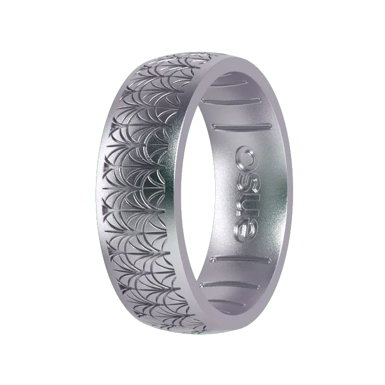 Deco Fans Ring - Icy Silver