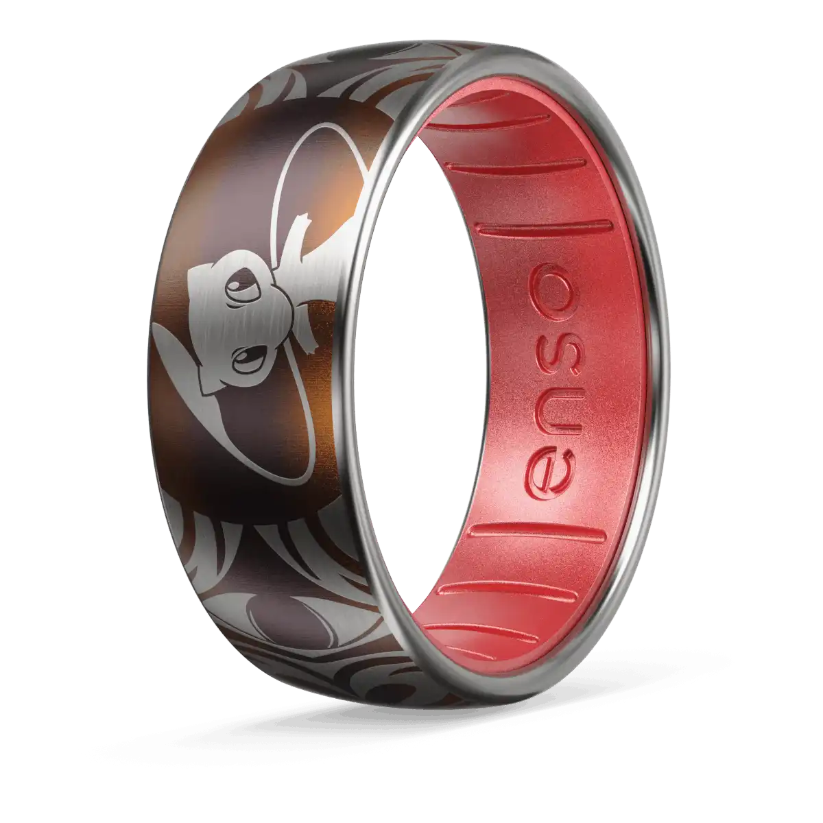 Mew Pokémon Metal Hybrid Ring - Titanium