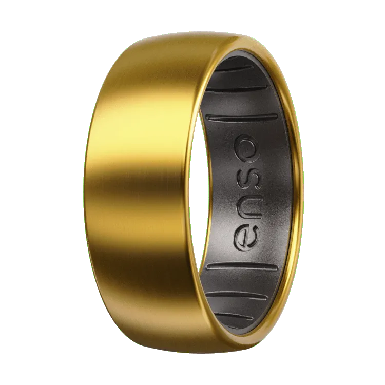 Metal Hybrid Ring - 18K Gold Plated Titanium