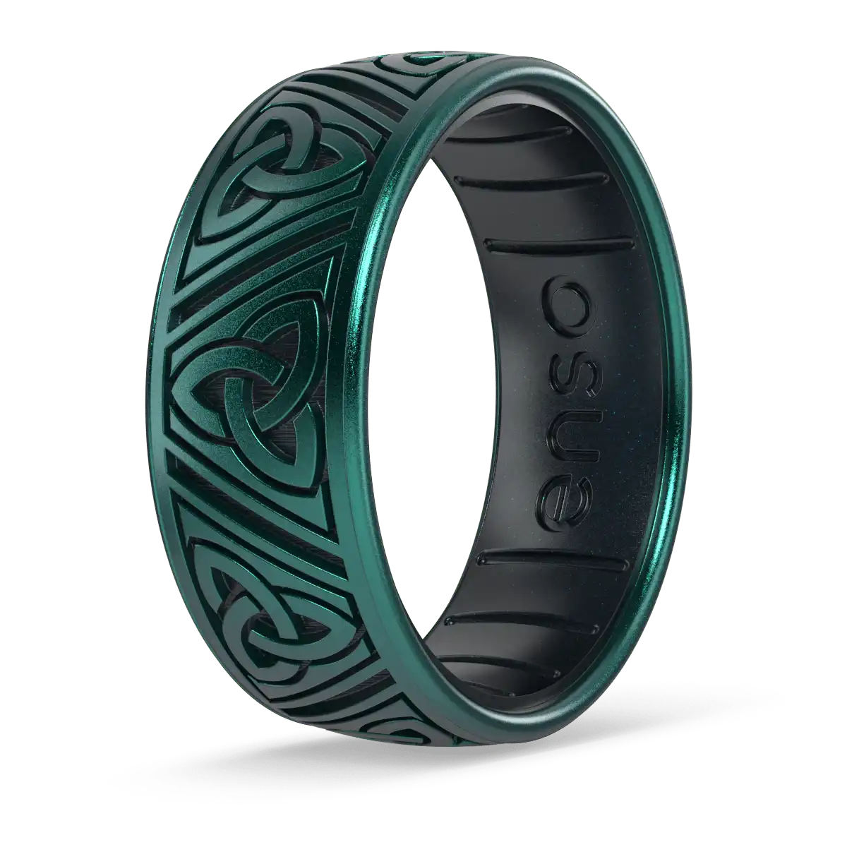 Trinity Triangles Ring - Black Pearl