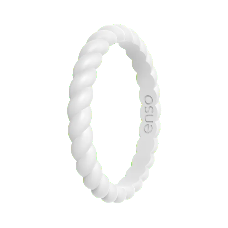 Braided Ring - White