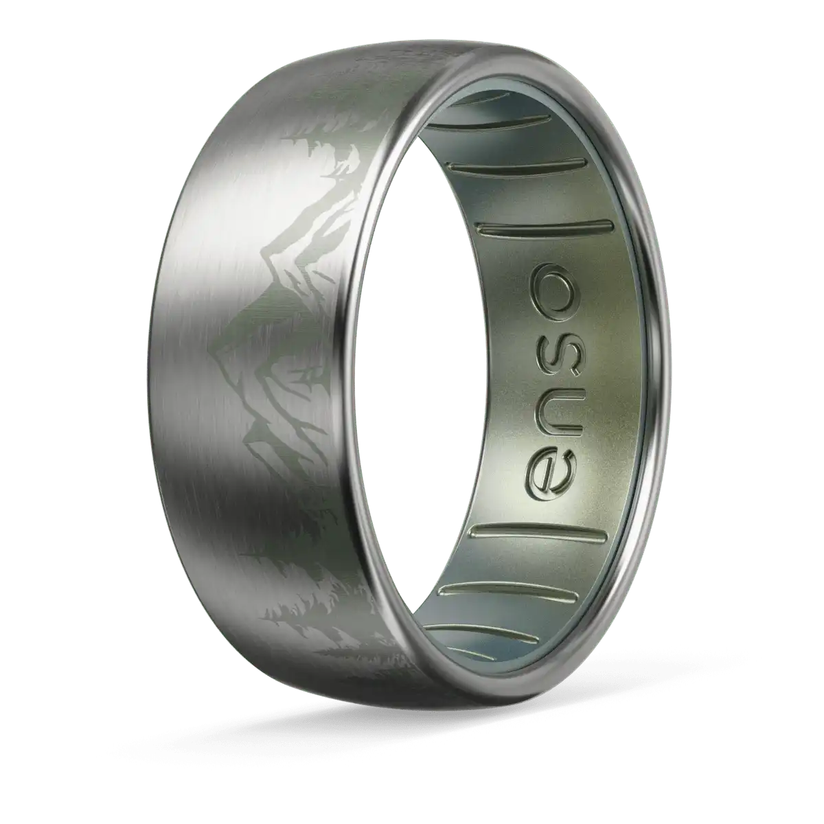Peak Metal Hybrid Ring - Titanium & Volcanic Ash