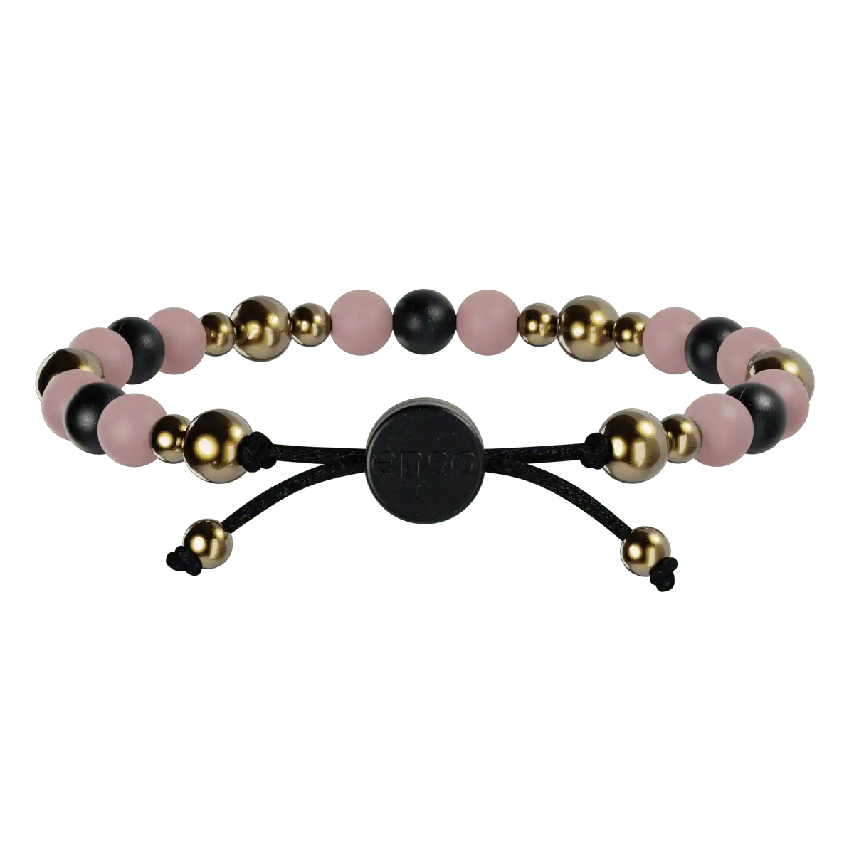 Slider Bracelet - Pink Sand, Black Pearl & Gold
