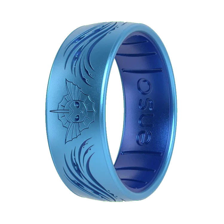 Vaporeon Pokémon Ring - Blue Topaz
