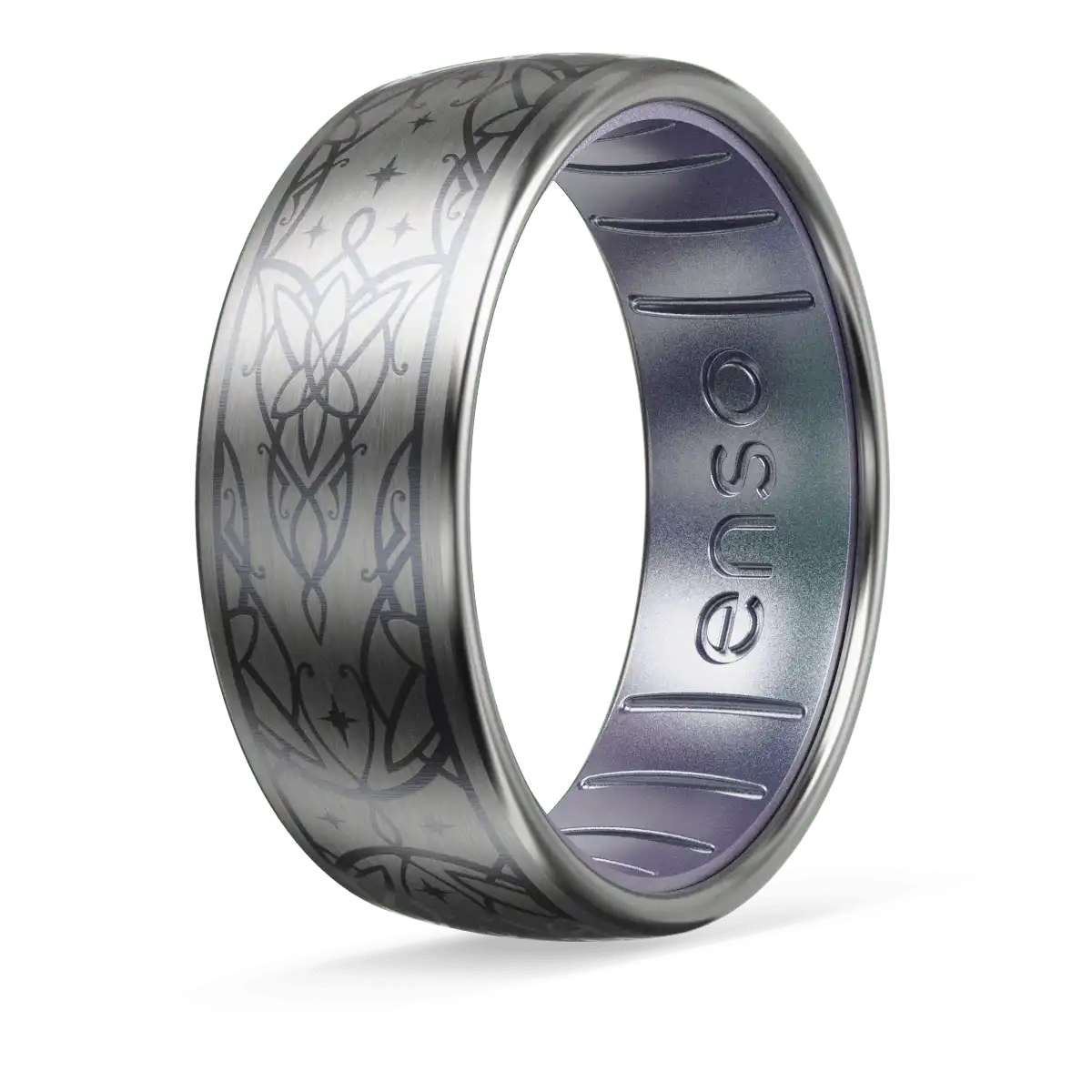 Arwen's Evenstar The Lord of the Rings Metal Hybrid Ring - Icy Silver