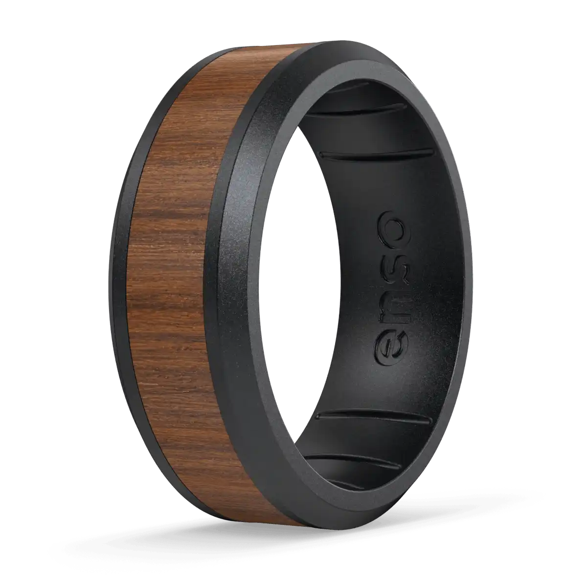 Axis Hybrid Ring - Brilliant Black & Wood
