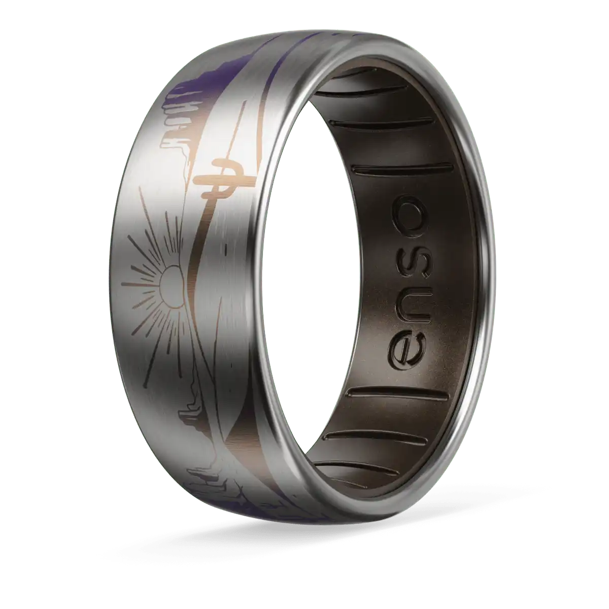 Wild West Metal Hybrid Ring - Titanium