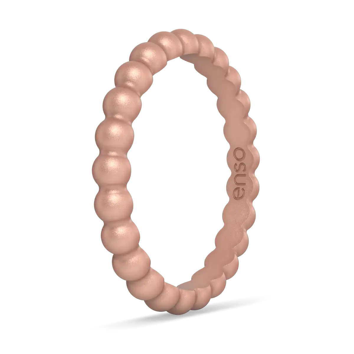 Beaded Ring - Metallic Rose Gold