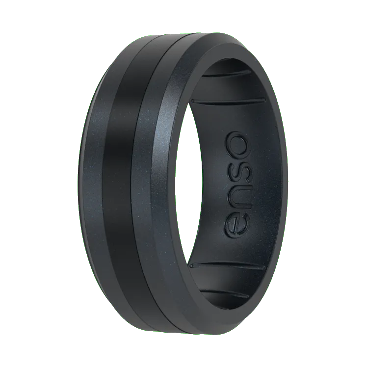 Axis Cancer Awareness Ring  - Black Pearl & Midnight
