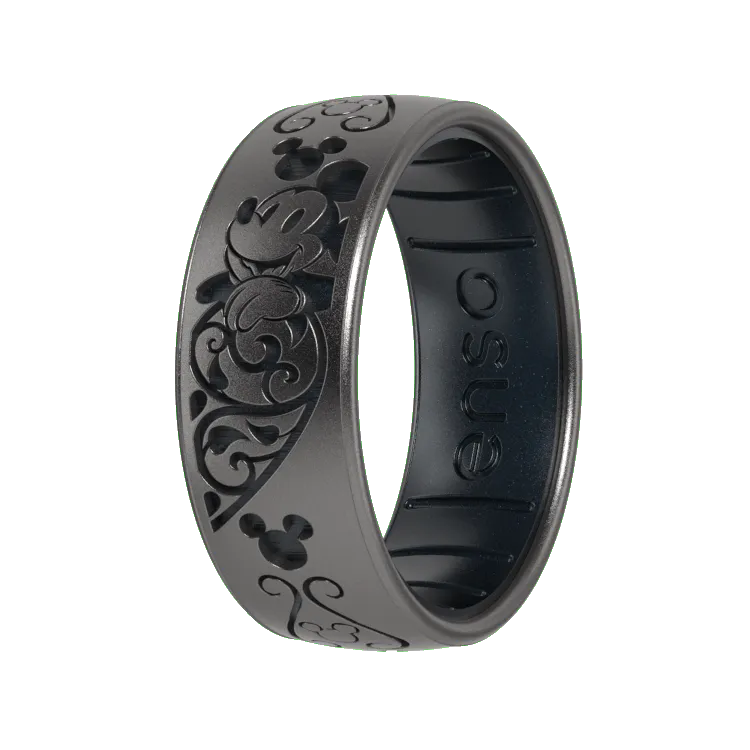 Mickey Mouse Flourish Heart Disney Ring - Platinum