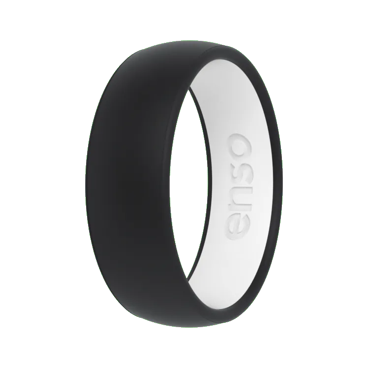 Dualtone Ring - Obsidian & White