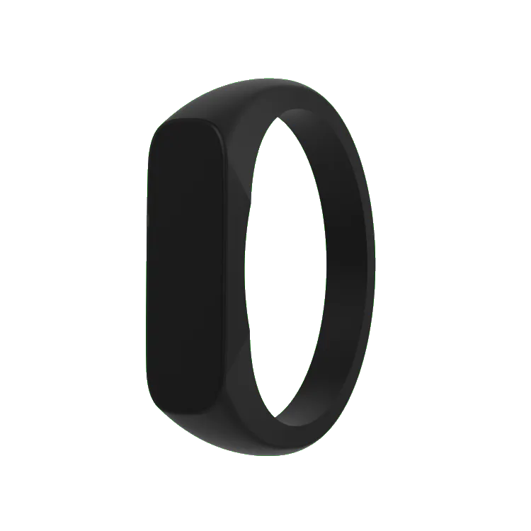 Bar Signet Ring - Obsidian