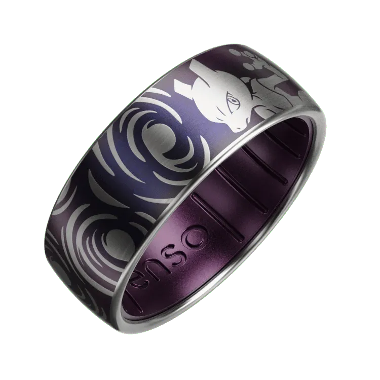 Mewtwo Pokémon Metal Hybrid Ring - Titanium