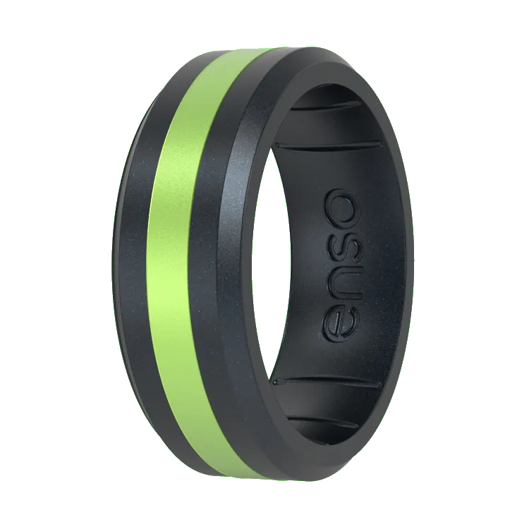 Axis Cancer Awareness Ring  - Black Pearl & Peridot