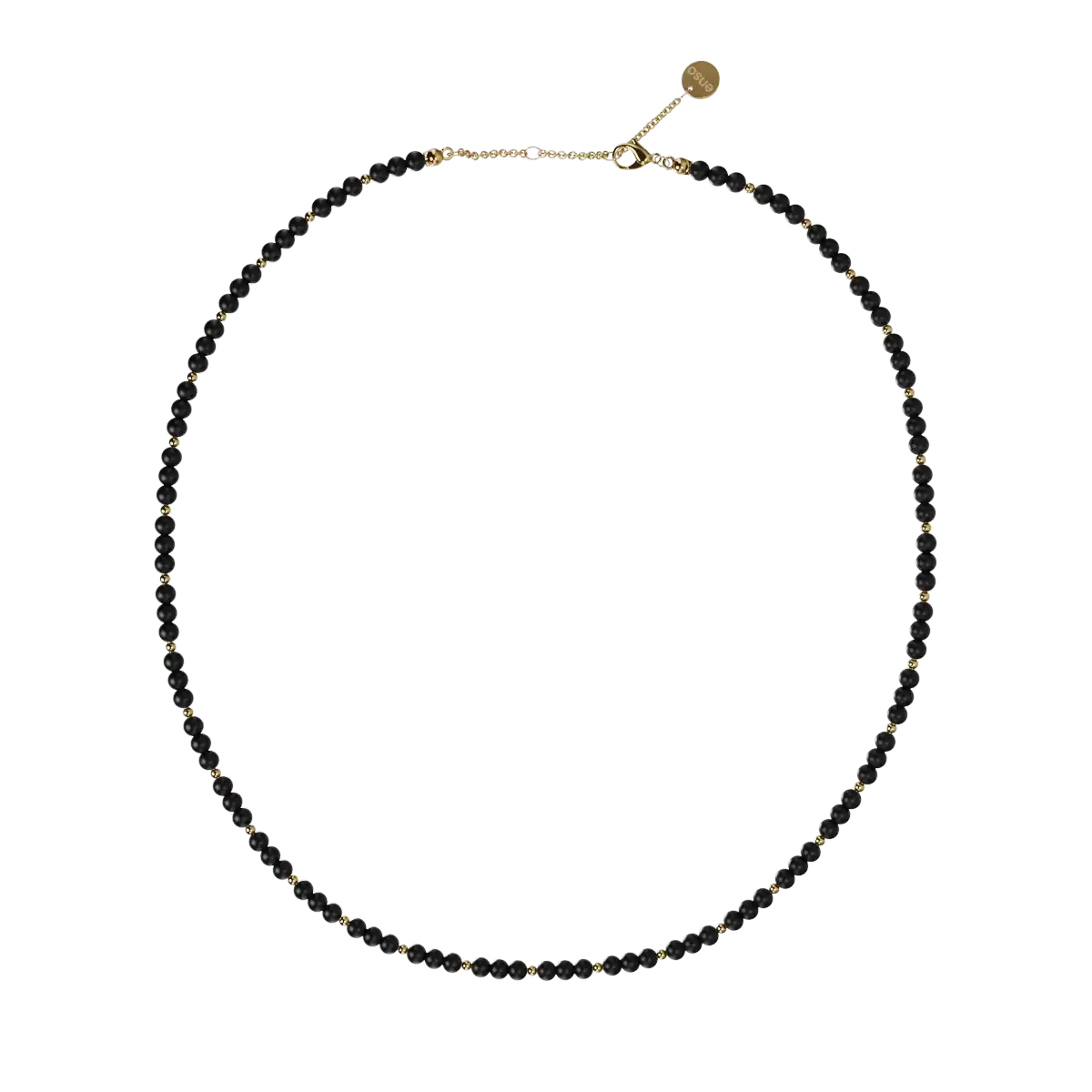 Beaded Necklace - Black & Gold