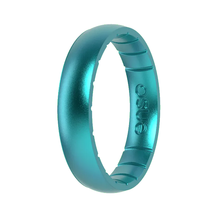 Thin Elements Ring - Peacock Quartz
