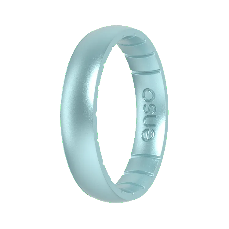 Thin Birthstone Ring - Aquamarine