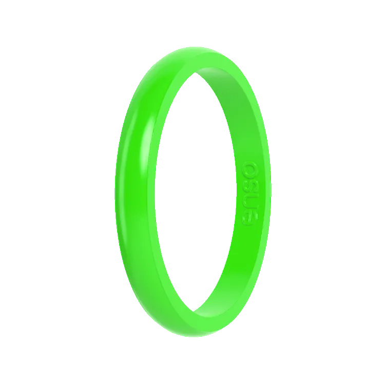 Stackable Ring - Laser Lime