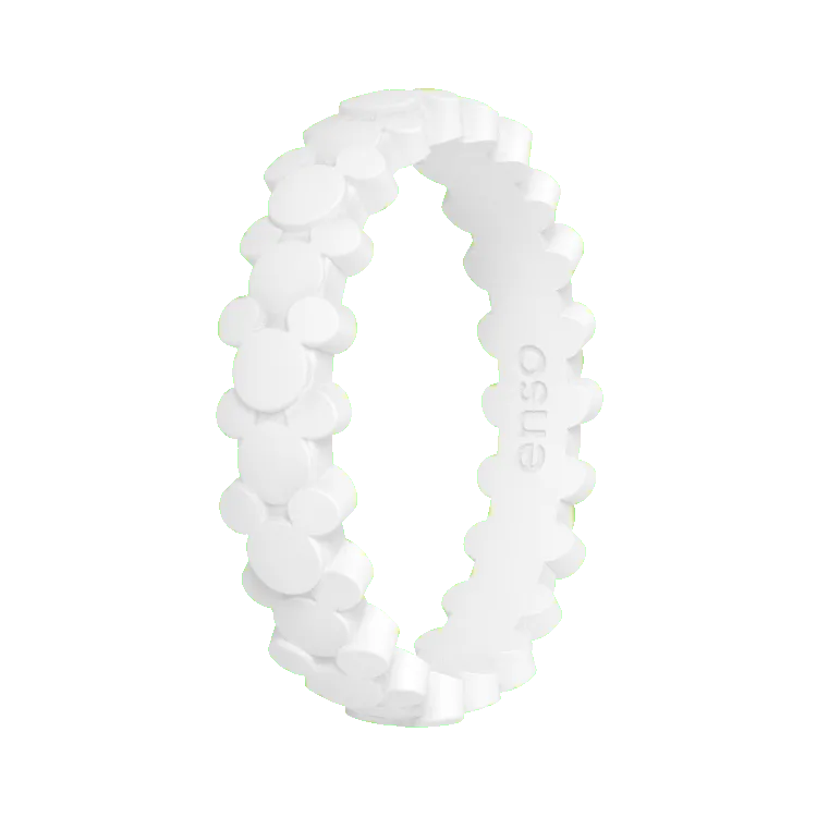 Mickey Mouse On Repeat Disney Ring - White