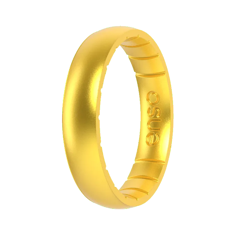 Thin Birthstone Ring - Yellow Topaz