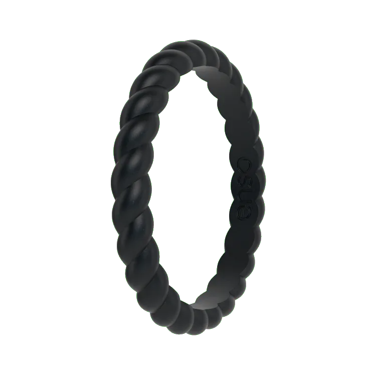 Braided Ring - Metallic Black