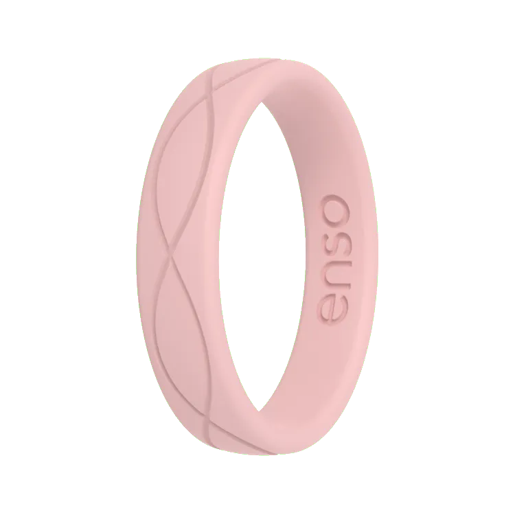 Thin Infinity Ring - Pink Sand