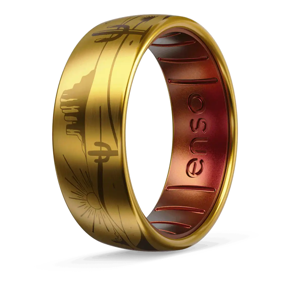 Wild West Metal Hybrid Ring - 18K Gold Plated Titanium