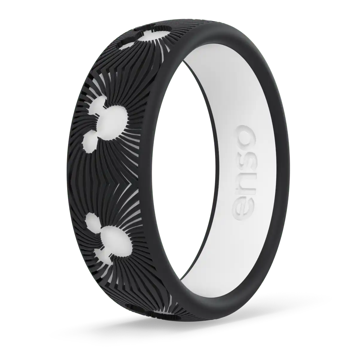 Mickey Mouse Op Art Disney Ring - Obsidian