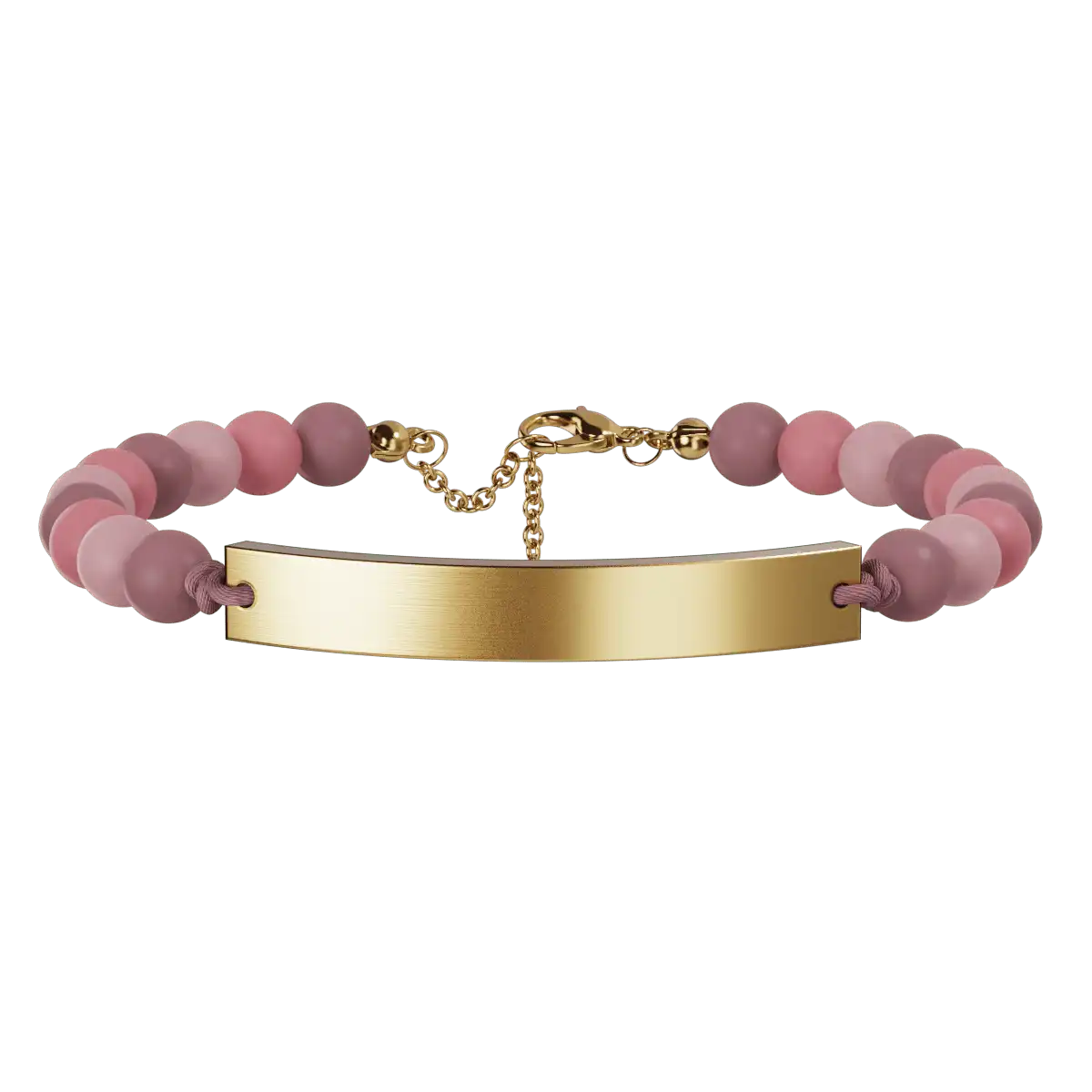 Engravable Bar Bracelet - Desert Rose & Gold