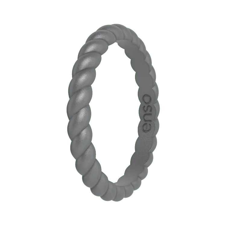 Braided Ring - Metallic Silver