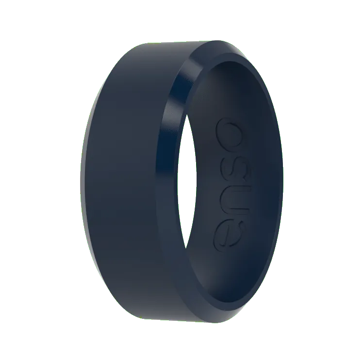 Bevel Ring - Navy Blue