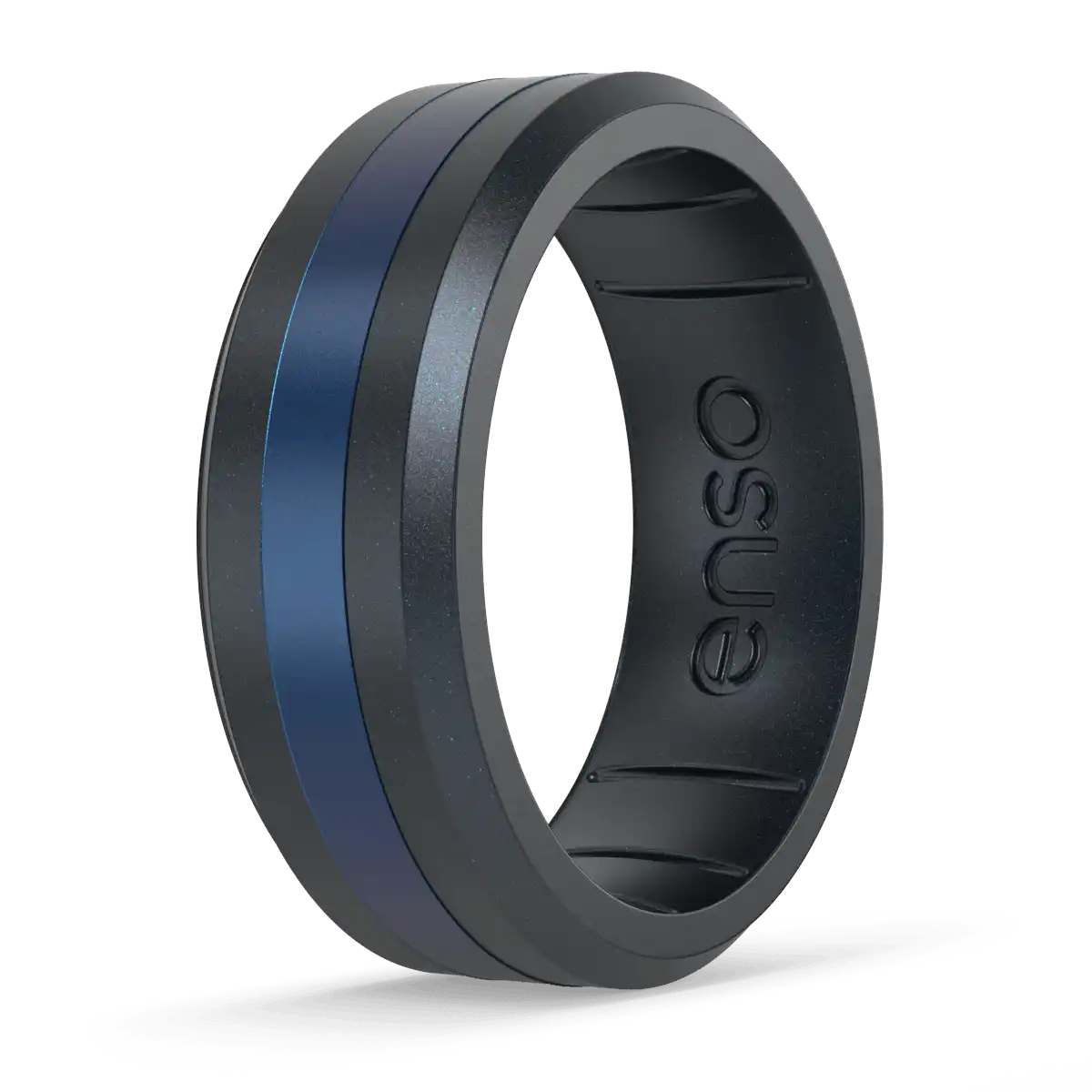 Axis Cancer Awareness Ring  - Black Pearl & Cobalt