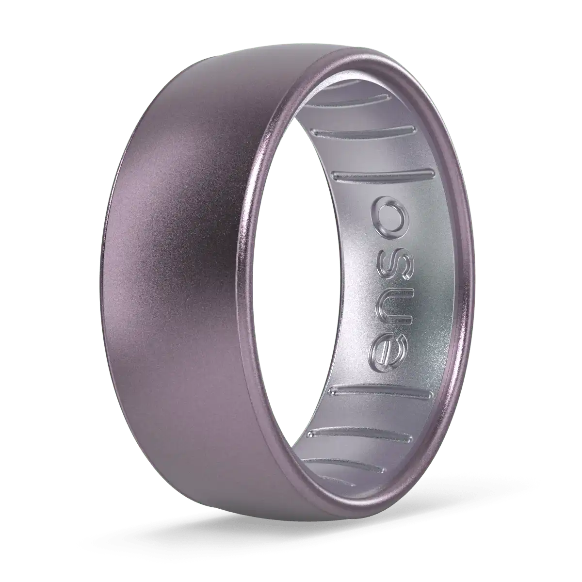 Metallic Dualtone Ring - Soft Plum & Icy Silver